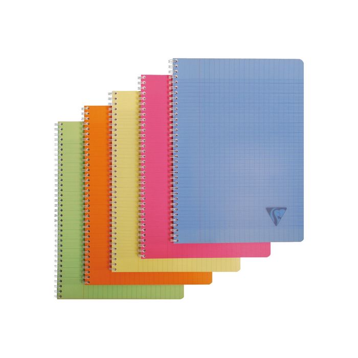 3329683281153-Clairefontaine Linicolor - Cahier polypro à spirale A4 (21x29,7cm) - 100 pages - grands carreaux (Seyes) - disponible dans-Avant-0