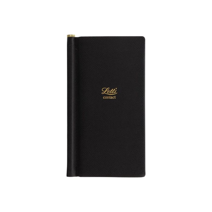 5012935375912-Letts Legacy Slim Pocket - Répertoire Carnet d'adresses de poche - noir - 6,9 x 14,7 cm-Avant-0