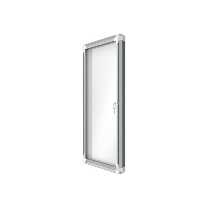 5028252064033-Nobo - Vitrine extérieure 4 A4 (494 x 668 mm) - cadre aluminium fond métal-Droite-2