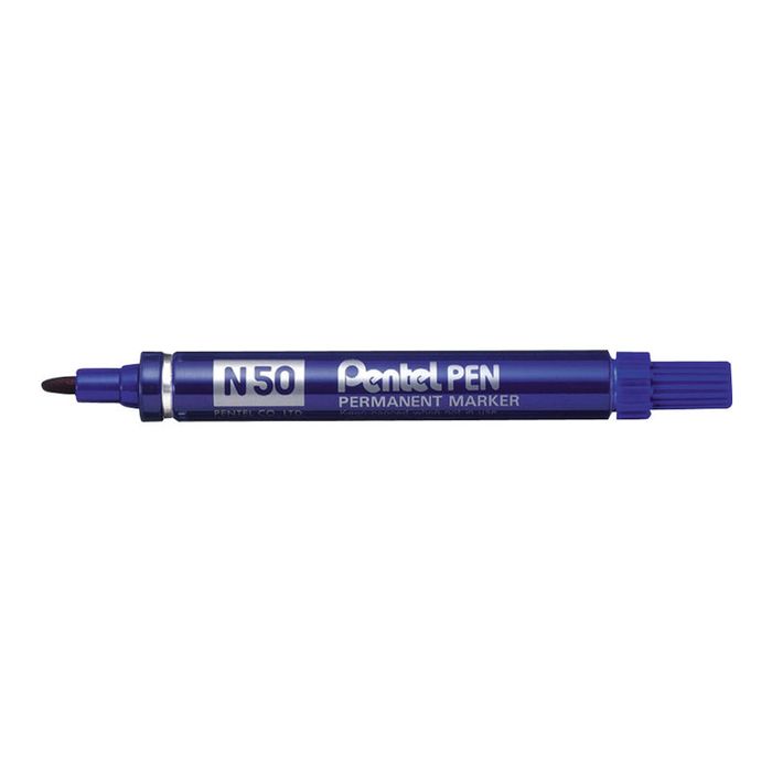 3474370750020-Pentel PEN N50 - Marqueur permanent - pointe ogive - bleu-Angle gauche-0