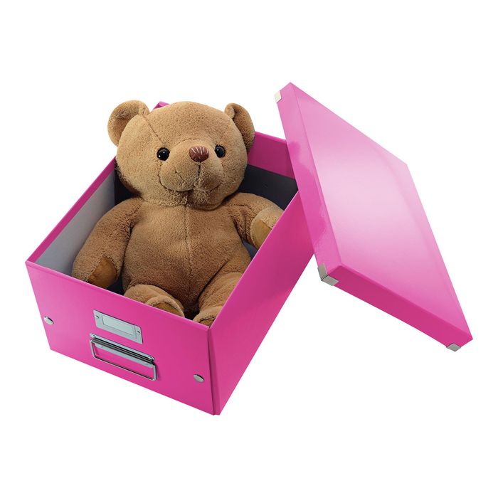 4002432398126-Leitz Click & Store - Boîte de rangement A4 - rose métallisé-Angle droit-3