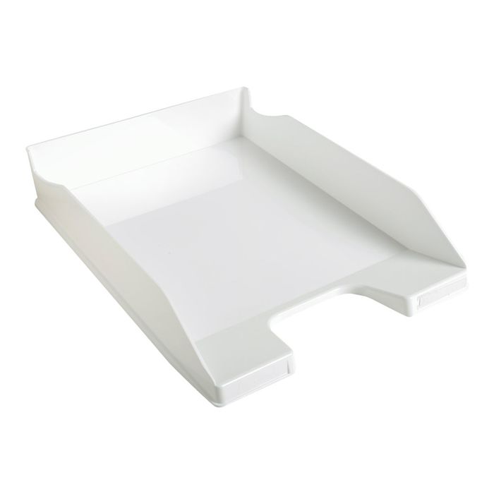 9002493019485-Exacompta COMBO Glossy - Corbeille à courrier blanc-Angle gauche-1