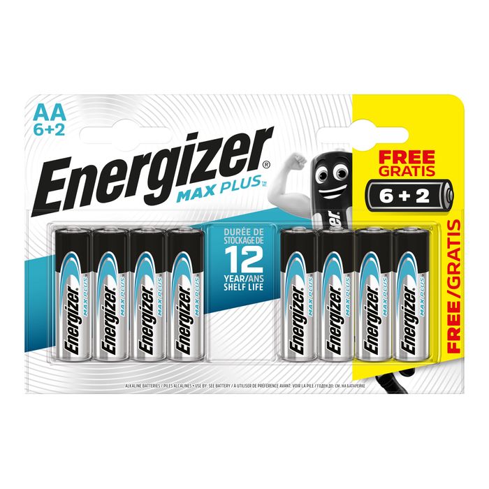 7638900423303-ENERGIZER Max Plus - 6+2 piles alcalines - AA LR06-Avant-0