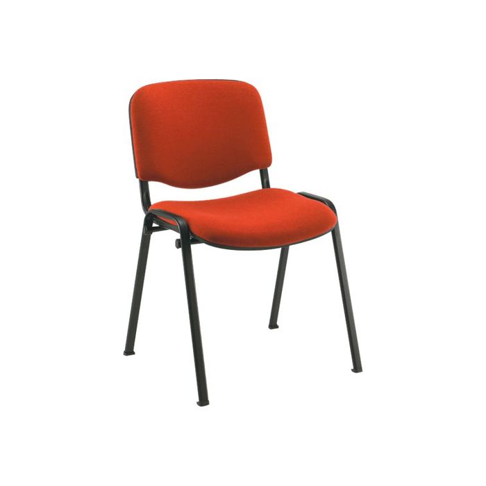 0404051443371-Lot de 4 chaises VISITEUR - rouge-Angle gauche-0