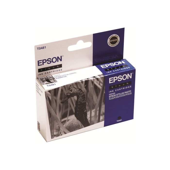 0400001310489-Epson T0481 Hippocampe - noir - cartouche d'encre originale-Angle gauche-2