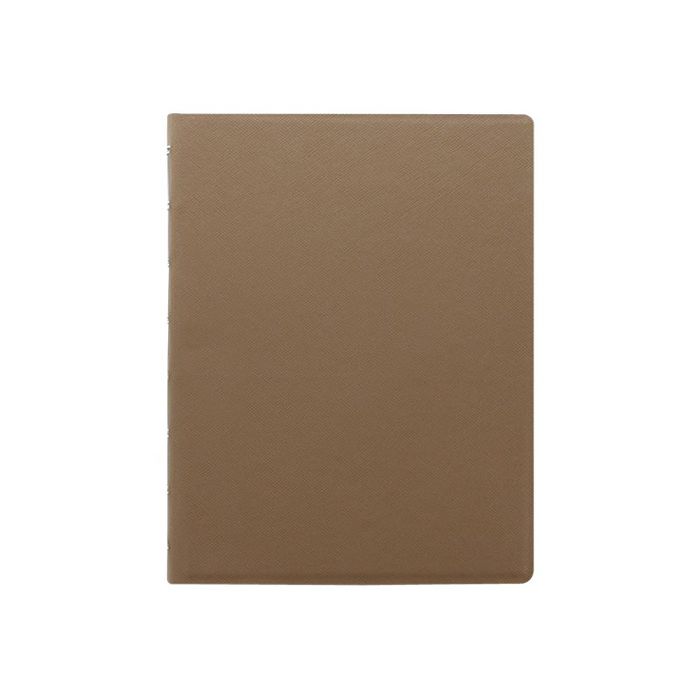 5015142283902-Filofax Saffiano - Carnet de notes à spirale A5 - taupe-Avant-0