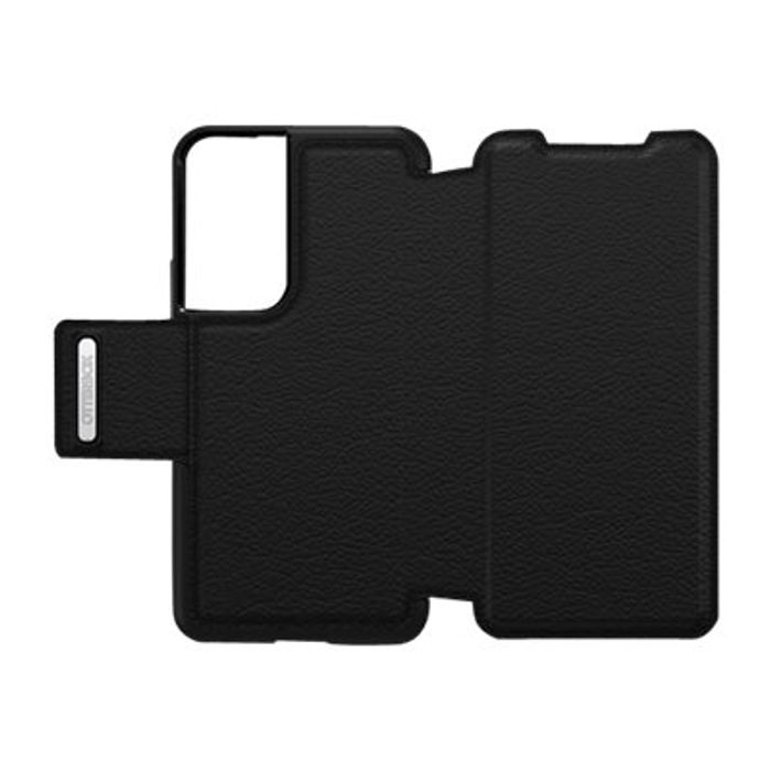 0840104296554-OtterBox Strada Series - porte folio en cuir pour Samsung Galaxy S22 - noir-Avant-0