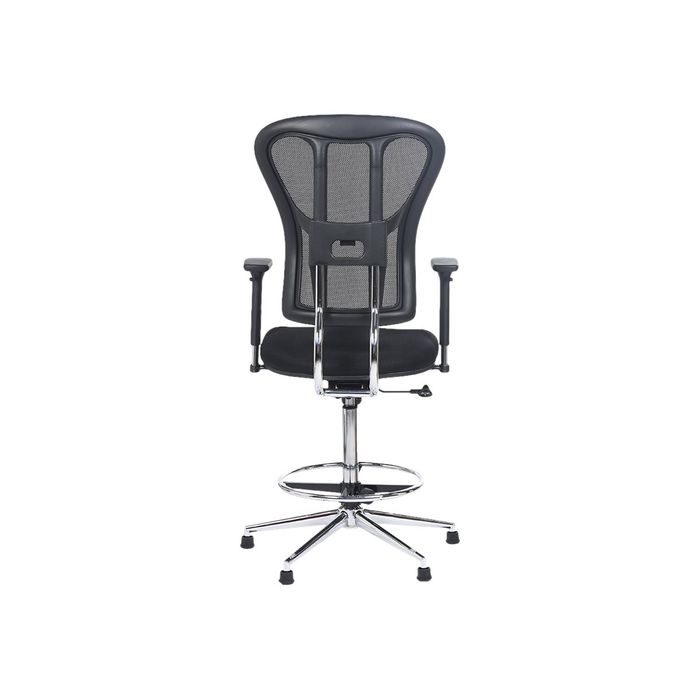 3701338800788-Siège technique TANET - fauteuil haut - hauteur réglable jusqu'à 71 cm - accoudoirs règlable en hauteur - repose-pieds --Arrière-2