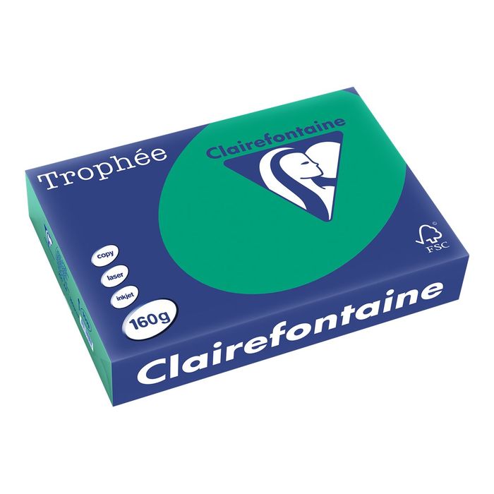 3329680101904-Clairefontaine Trophée - Papier couleur - A4 (210 x 297 mm) - 160 g/m² - Ramette de 250 f-Angle gauche-0