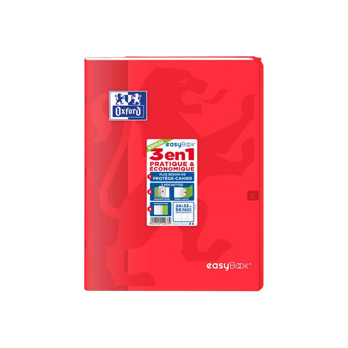 3020120120379-Oxford EasyBook - Cahier polypro 24 x 32 cm - 96 pages - grands carreaux (Seyes) - disponible dans-Avant-1