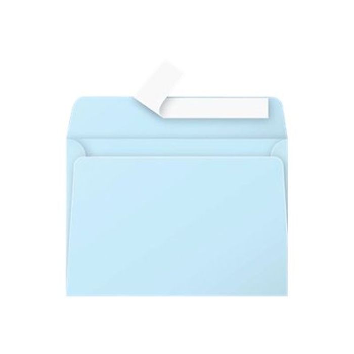 3329680546606-Pollen - 20 Enveloppes - 114 x 162 mm - 120 g/m² - bleu-Avant-0