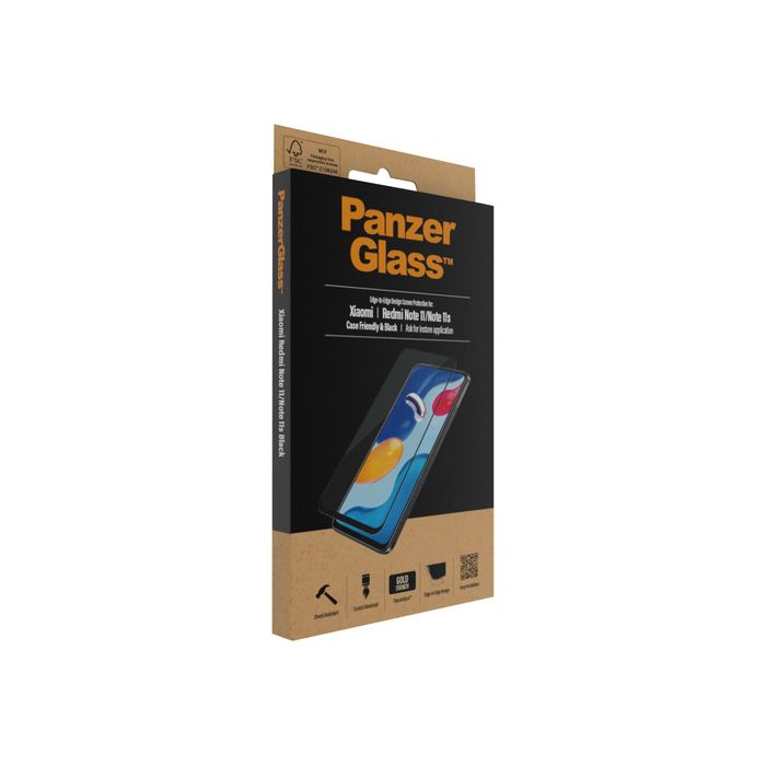 5711724080586-PanzerGlass - protection d'écran - verre trempé pour Xiaomi Redmi Note 11, Note 11S-Angle gauche-7