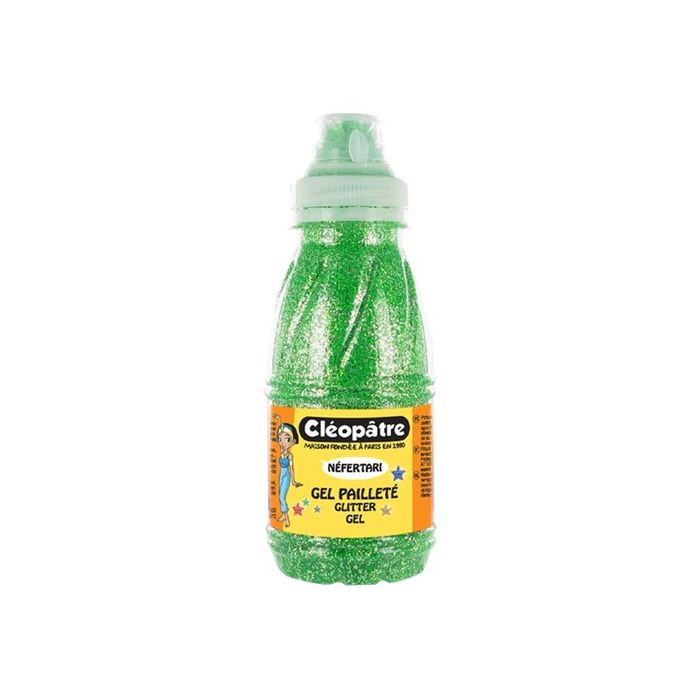 3134725003668-Cléopâtre NEFERTARI - Gel pailleté - vert - 250 ml-Avant-0