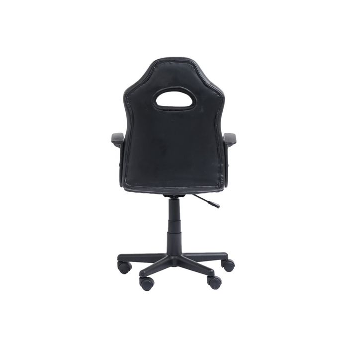 3760185029414-Fauteuil gamer ANZIO - accoudoirs fixes - noir et rose-Arrière-3