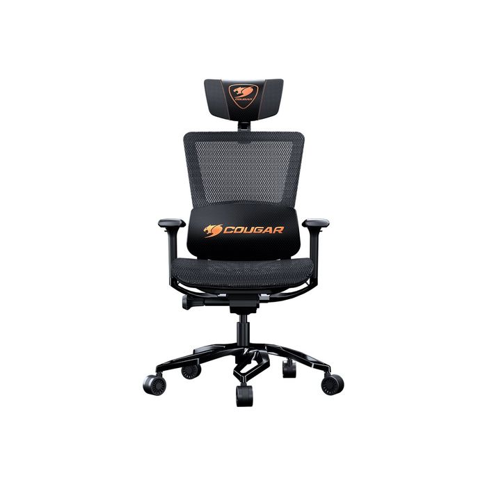 4710483770432-Fauteuil gamer ARGO - accoudoirs réglables - appui-tête intégré - noir-Avant-1