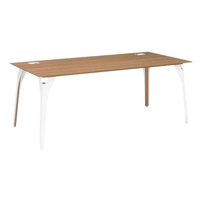 3483600600066-Bureau XENON - 190 cm - Pieds métal - Merisier italien-Angle gauche-0