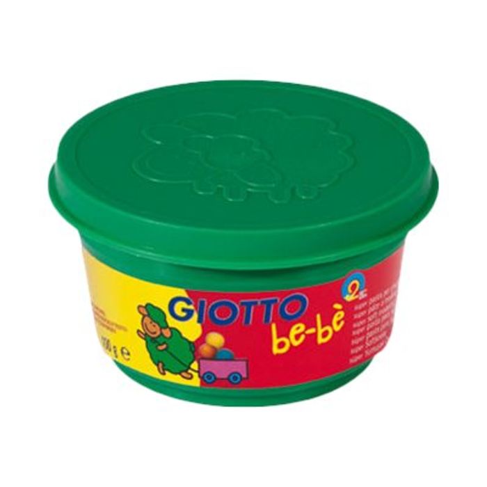 8000825464935-GIOTTO be-bè - pâte à modeler - 4 pots Jaune, Orange, Vert, Violet -100gr-Avant-1