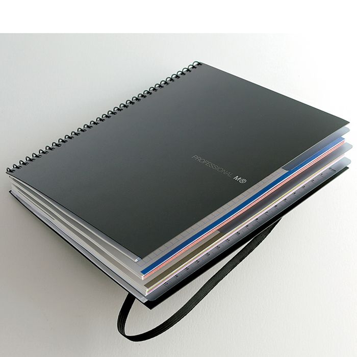 8422593479018-THE ORIGINAL NOTEBOOK, couverture souple, A4, quadrillage 5x5 mm + lisse , 120 feuilles de 2 couleurs, --2