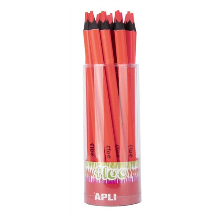 8410782175094-Apli Agipa - Crayon de couleur triangulaire Jumbo - rouge fluo--0