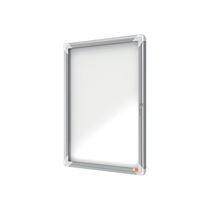 5028252064033-Nobo - Vitrine extérieure 4 A4 (494 x 668 mm) - cadre aluminium fond métal-Angle droit-0