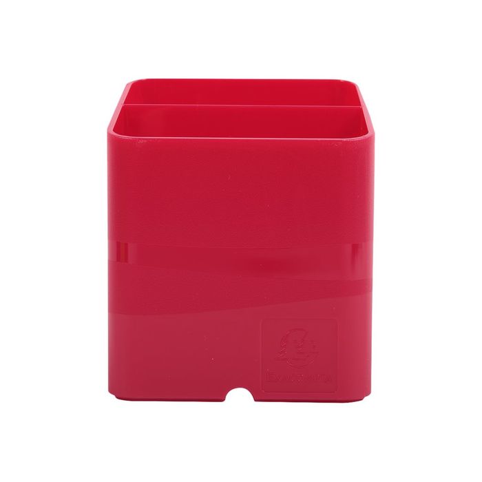 9002493099494-Exacompta Pen-Cube - Pot à crayons framboise-Avant-1