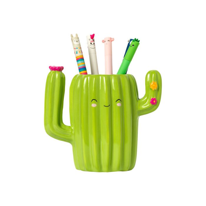 8054117620141-Legami - Pot à crayons céramique - cactus-Avant-1