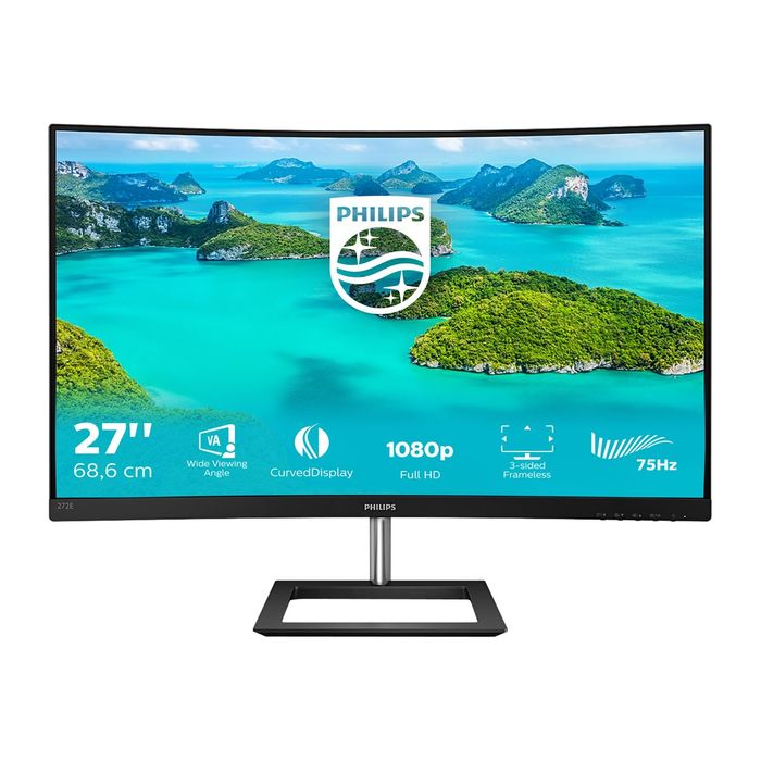 8712581758431-Philips E-line 272E1CA - Ecran LED  - Incurvé - Full HD 1920 x 1080 -Avant-0