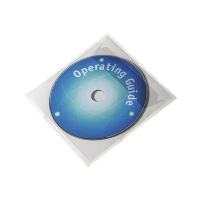 4005546803470-DURABLE POCKETFIX - 10 Enveloppes CD/DVD adhésives - transparent-Angle droit-1