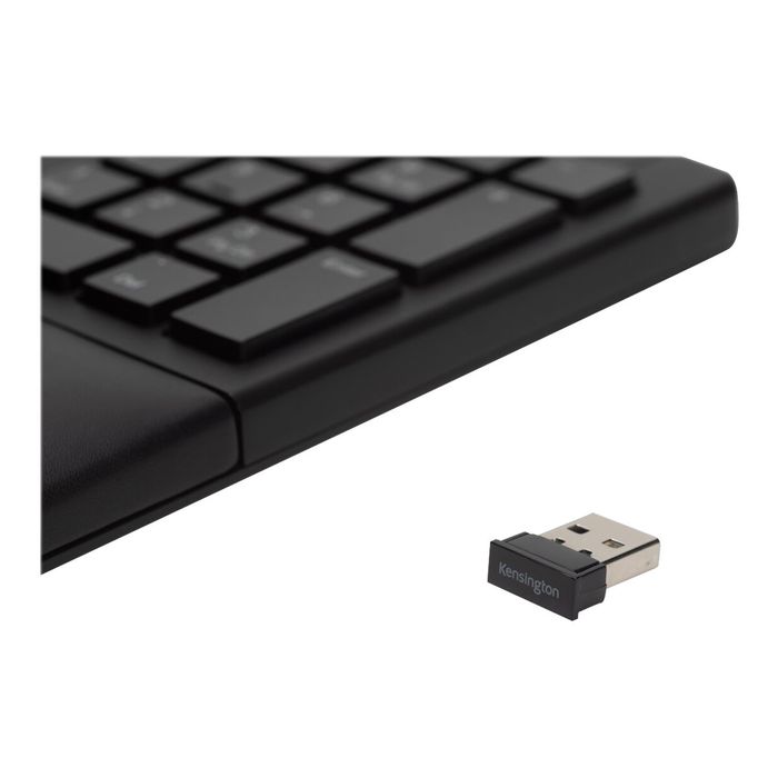 5028252602662-Kensington Pro Fit Ergo - clavier sans fil Azerty - noir-Gros plan-6