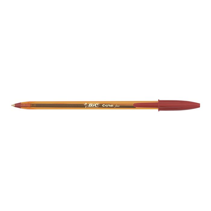 3086123134379-BIC Cristal Fine - 50 Stylos à bille - rouge-Angle gauche-1