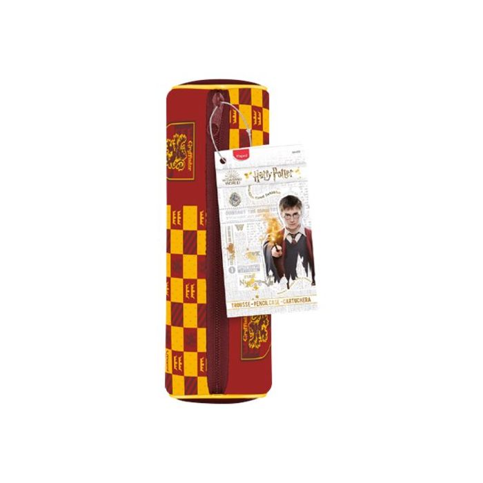 3154149348022-Maped Harry Potter - Trousse ronde "Teens" - 1 compartiment - rouge-Avant-0