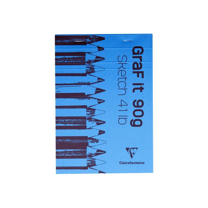 3329680966213-Clairefontaine Graf It - Carnet de croquis - 80 feuilles - A5 - 90 gr - disponible dans différent-Avant-3