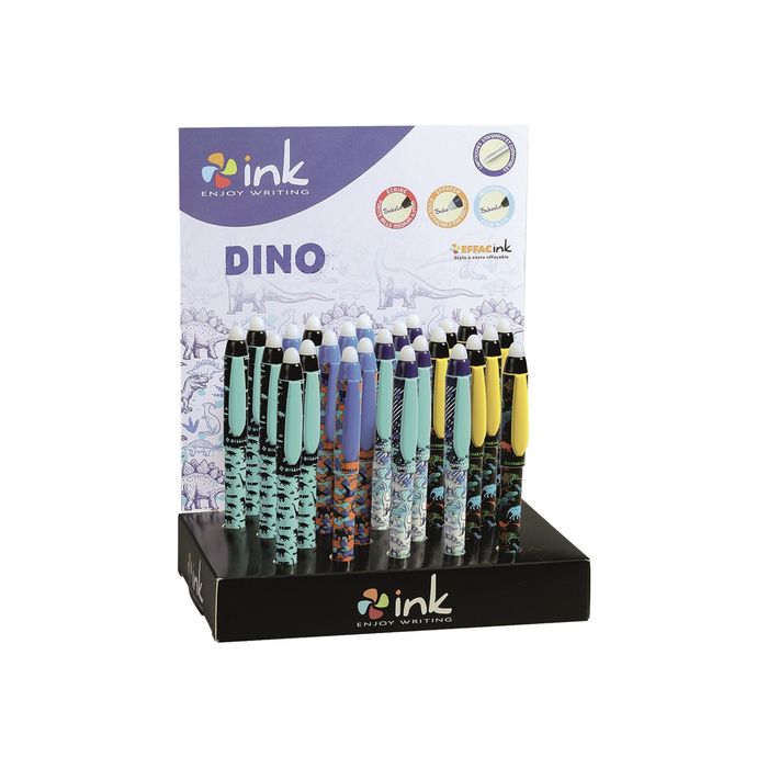 3173740243925-Ink EFFACink Dino - Stylo à bille effaçable - différents modèles disponibles-Angle gauche-0