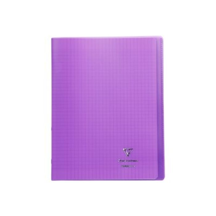3037929814057-Clairefontaine Koverbook - Cahier polypro 24 x 32 cm - 96 pages - grands carreaux (Seyes) - violet-Avant-1