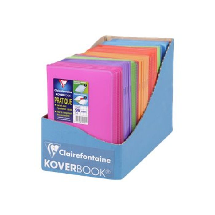 3037929416015-Clairefontaine Koverbook - Carnet polypro 11 x 17 cm - 96 pages - petits carreaux (5x5 mm) - disponibl-Angle droit-6