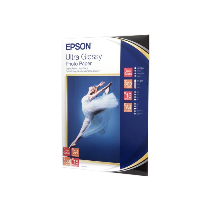 103438552810-Epson - Papier photo brillant - A4 - 300 g/m² - 15 feuilles-Angle droit-0