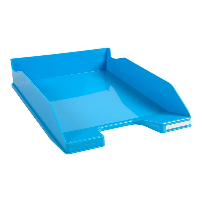 9002493115903-Exacompta COMBO Glossy - Corbeille à courrier turquoise-Angle gauche-0