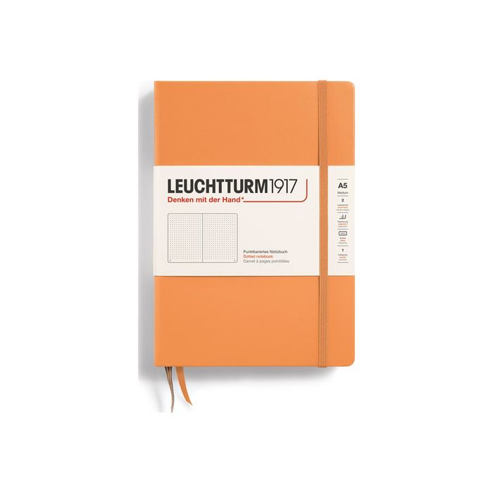 4004117643835-Leuchtturm1917 - Carnet de notes A5 (145 x 210 mm) - pointillés - 251 pages - abricot-Avant-0