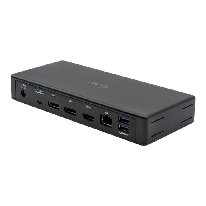 8595611703164-i-Tec USB-C/Thunderbolt 3 - Station d'accueil - USB-C 3.1 / Thunderbolt 3 - HDMI, 2 x DP - G-Angle droit-0