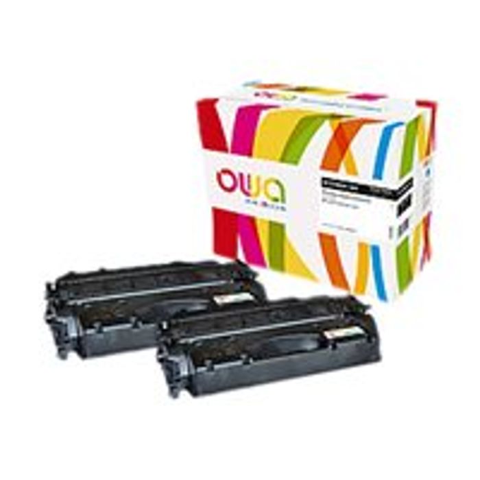 3112539722517-Cartouche laser compatible HP 80X - pack de 2 - noir - Owa K35590OW-Angle gauche-0