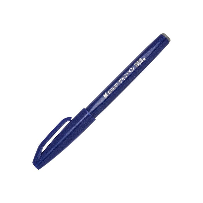 4902506287076-Pentel - Feutre pinceau à pointe souple - bleu-Angle gauche-0