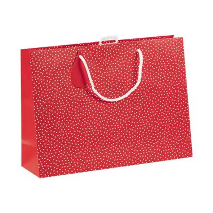 5033601002611-Clairefontaine - Sac cadeau - romance rouge - 37,3 cm x 11,8 cm x 27,5 cm-Angle gauche-0