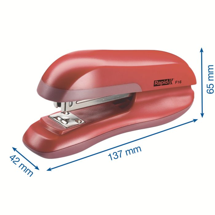 7313464698601-Rapid - Agrafeuse de bureau rouge - Fashion F16 Blister - capacité de 30 feuilles - agrafes 24/6 ou 26--4