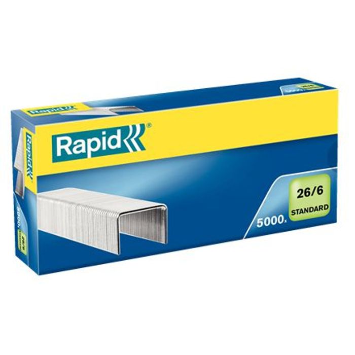 7313467105021-Rapid - Boîte de 5000 Agrafes 26/6 - jusqu'à 20 feuilles - acier galvanisé--0