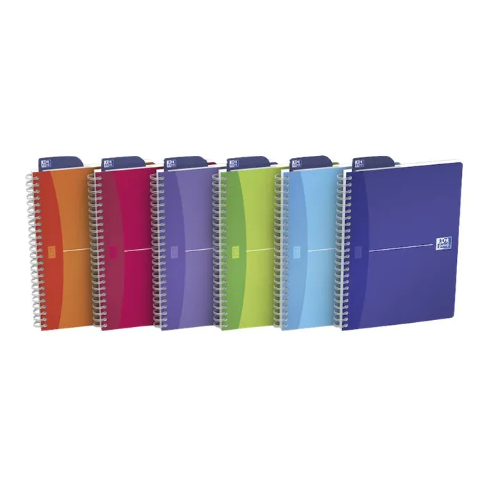 3020120029337-Oxford Office MyColours - Cahier polypro à spirale - A5 - 180 pages - petits carreaux (5x5 mm) - disponib-Angle gauche-7