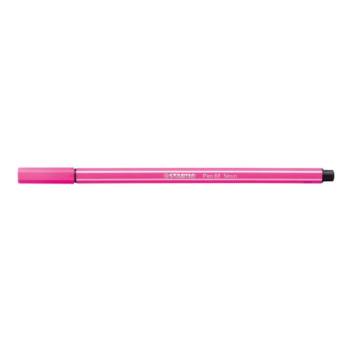 4006381121101-STABILO Pen 68 - Feutre pointe moyenne - rose fluorescent-Angle gauche-2