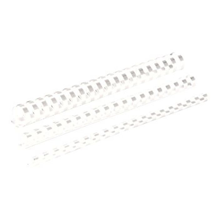 077511534508-Fellowes - 100 anneaux de reliure en plastique - 6 mm - jusqu'à 20 feuilles - blanc-Angle gauche-0