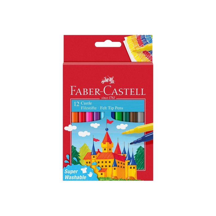 4005405542014-Faber-Castell CASTLE - 12 feutres - couleurs assorties-Avant-0