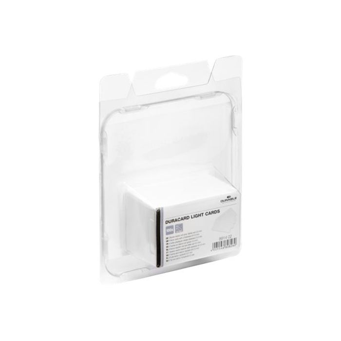 4005546808260-Durable - 100 Cartes plastique fines pour imprimante DURACARD ID300-Angle gauche-2