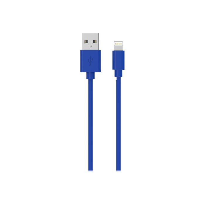 3571211433569-BigBen Wow - câble de charge et de synchronisation USB/Connectique Lightning - 1m - bleu-Haut-0